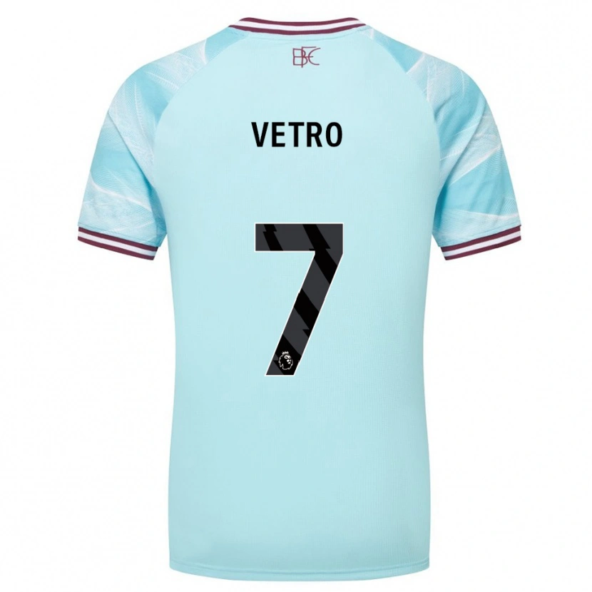 Danxen Uomo Maglia Julien Vetro #7 Azzurro Borgogna Kit Gara Away 2025/26 Maglietta
