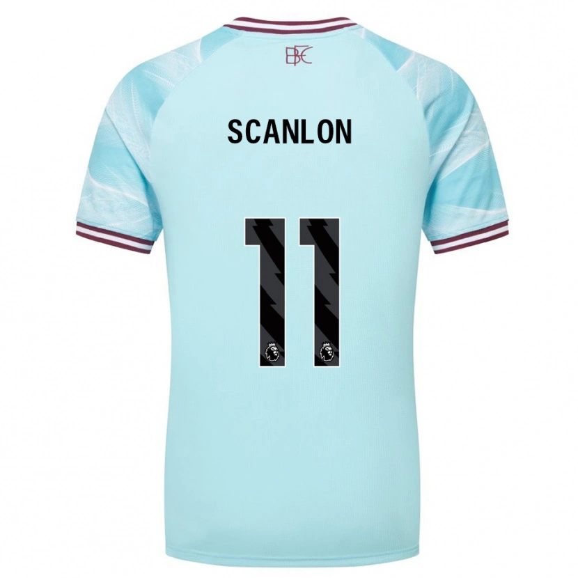 Danxen Uomo Maglia Luca Scanlon #11 Azzurro Borgogna Kit Gara Away 2025/26 Maglietta