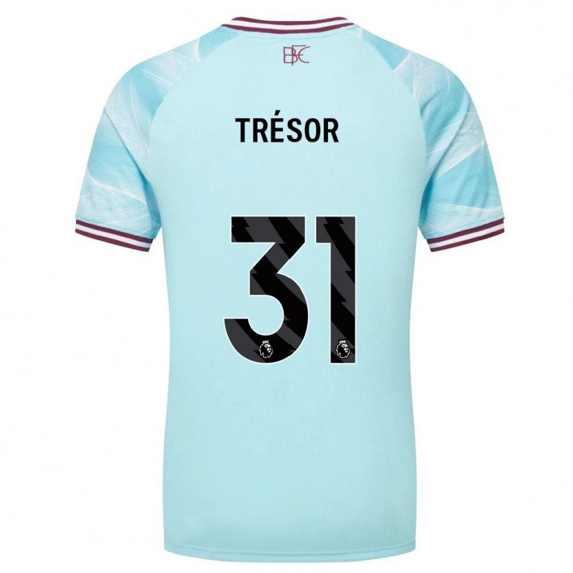 Danxen Uomo Maglia Mike Trésor #31 Azzurro Borgogna Kit Gara Away 2025/26 Maglietta