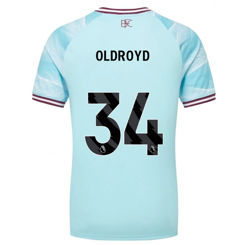 Danxen Uomo Maglia Amelia Oldroyd #34 Azzurro Borgogna Kit Gara Away 2025/26 Maglietta
