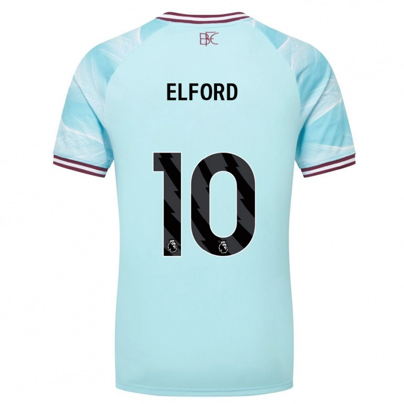 Danxen Uomo Maglia Laura Elford #10 Azzurro Borgogna Kit Gara Away 2025/26 Maglietta