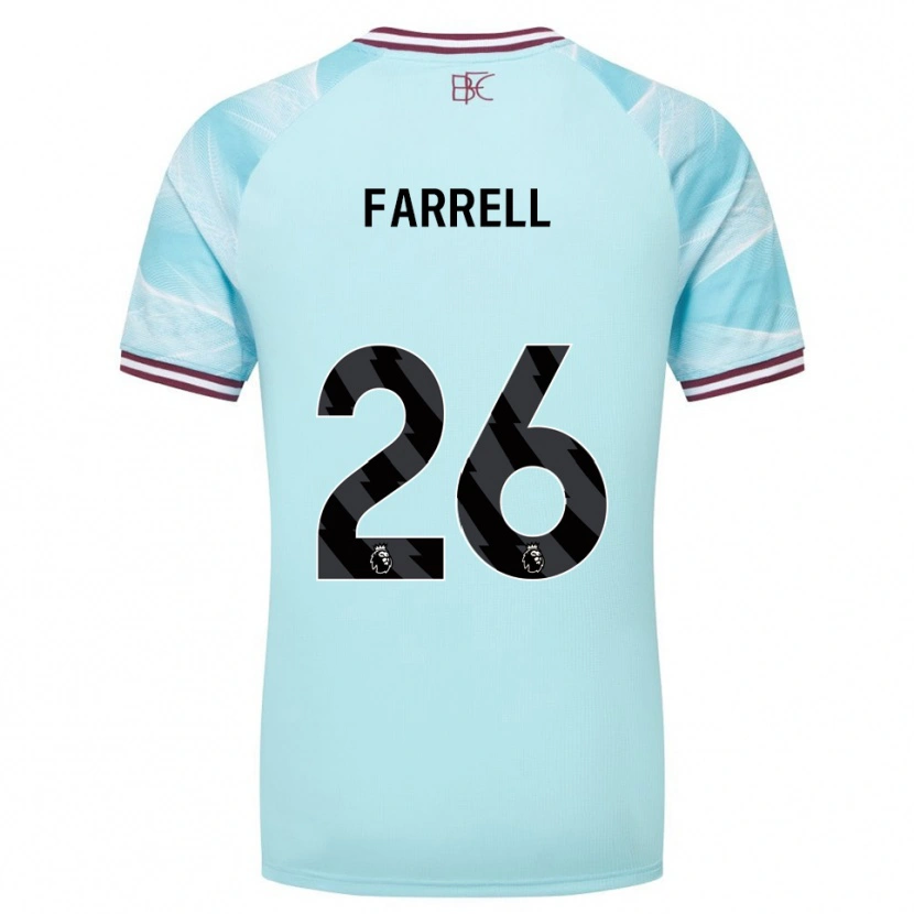 Danxen Uomo Maglia Lucy Farrell #26 Azzurro Borgogna Kit Gara Away 2025/26 Maglietta