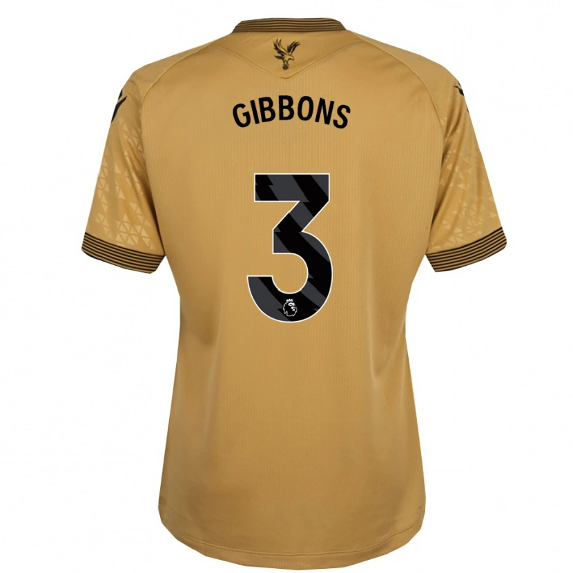 Danxen Uomo Maglia Felicity Gibbons #3 Oro Nero Kit Gara Away 2025/26 Maglietta