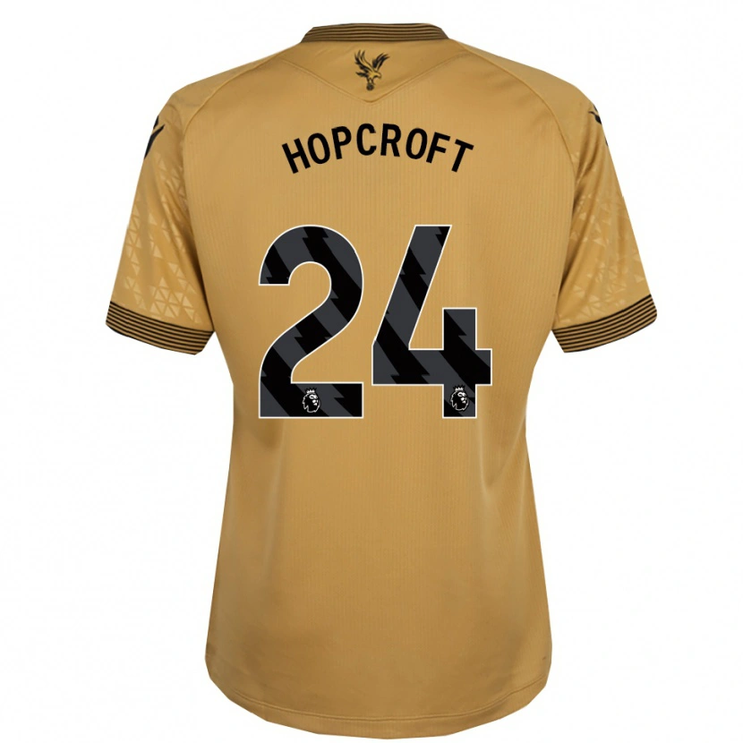 Danxen Uomo Maglia Shanade Hopcroft #24 Oro Nero Kit Gara Away 2025/26 Maglietta