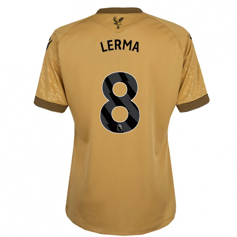 Danxen Uomo Maglia Jefferson Lerma #8 Oro Nero Kit Gara Away 2025/26 Maglietta