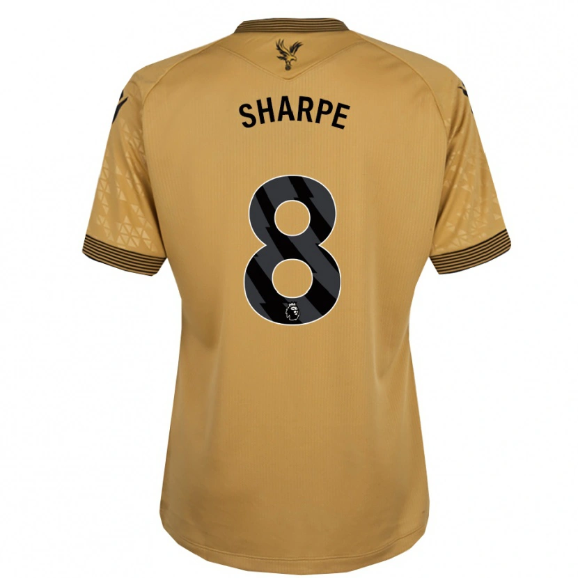 Danxen Uomo Maglia Molly-Mae Sharpe #8 Oro Nero Kit Gara Away 2025/26 Maglietta