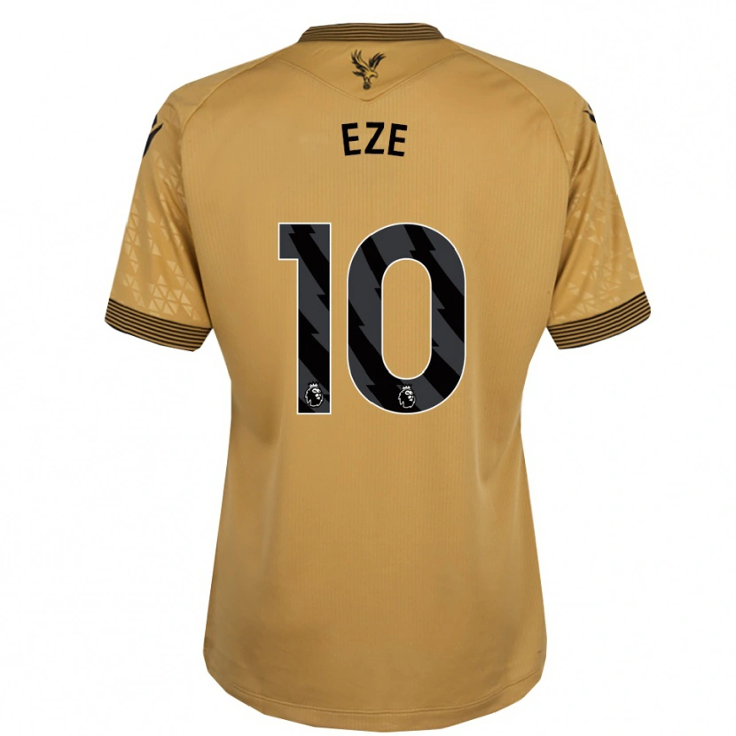 Danxen Uomo Maglia Eberechi Eze #10 Oro Nero Kit Gara Away 2025/26 Maglietta