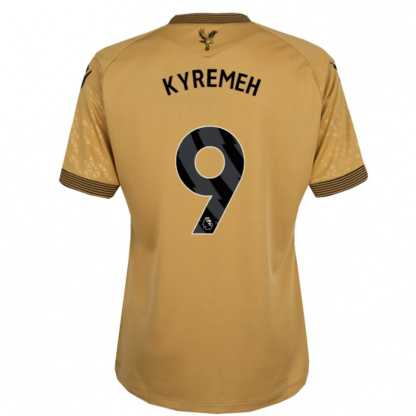 Danxen Uomo Maglia Jerome Kyremeh #9 Oro Nero Kit Gara Away 2025/26 Maglietta