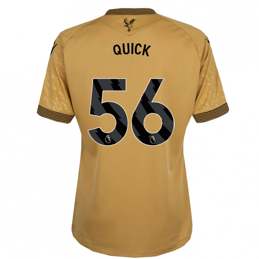 Danxen Uomo Maglia Daniel Quick #56 Oro Nero Kit Gara Away 2025/26 Maglietta