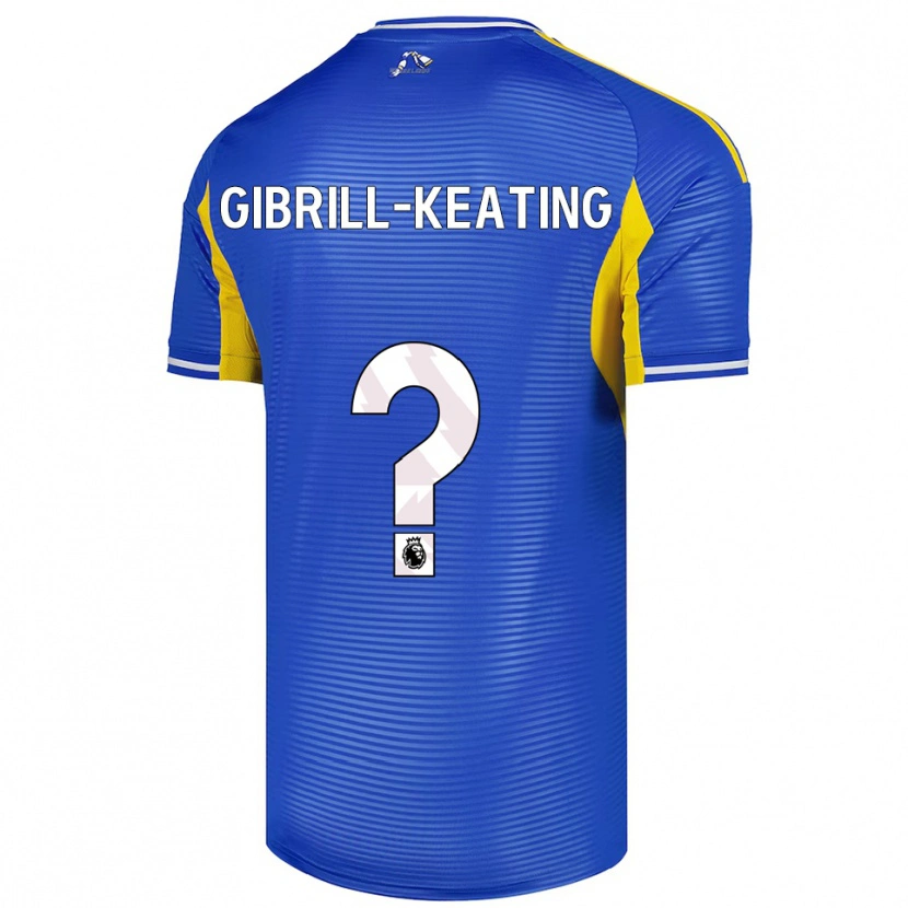 Danxen Uomo Maglia Sian Gibrill-Keating #0 Blu Giallo Kit Gara Away 2025/26 Maglietta