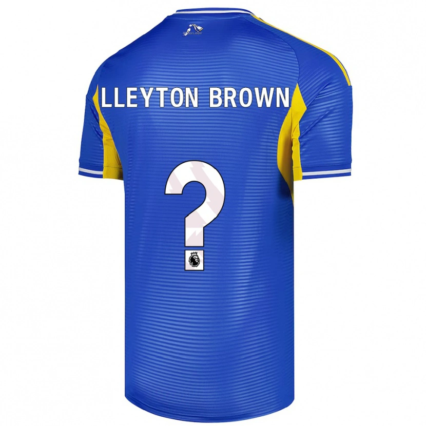 Danxen Uomo Maglia Lleyton Brown #0 Blu Giallo Kit Gara Away 2025/26 Maglietta