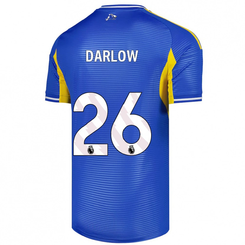 Danxen Uomo Maglia Karl Darlow #26 Blu Giallo Kit Gara Away 2025/26 Maglietta