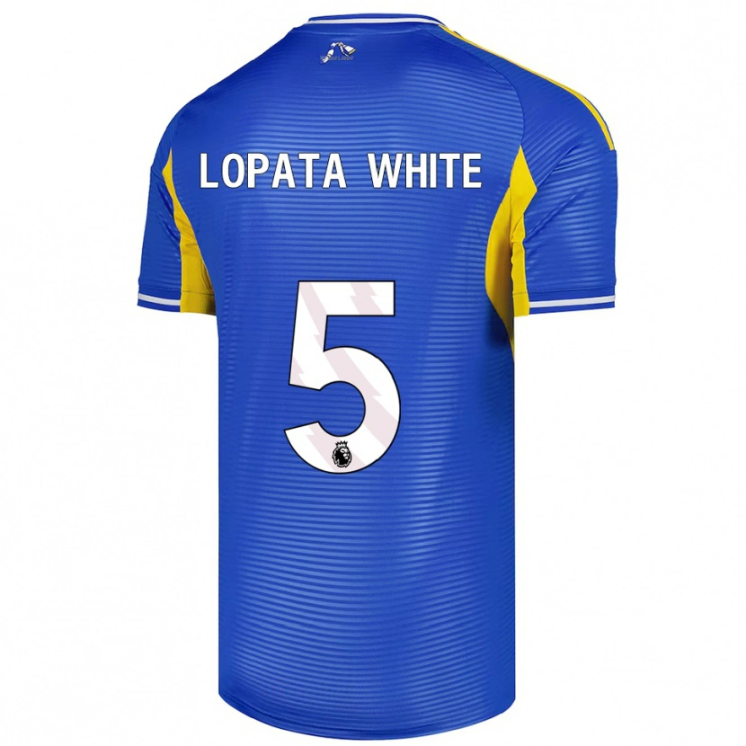 Danxen Uomo Maglia Reuben Lopata-White #5 Blu Giallo Kit Gara Away 2025/26 Maglietta