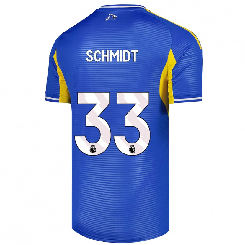 Danxen Uomo Maglia Isaac Schmidt #33 Blu Giallo Kit Gara Away 2025/26 Maglietta