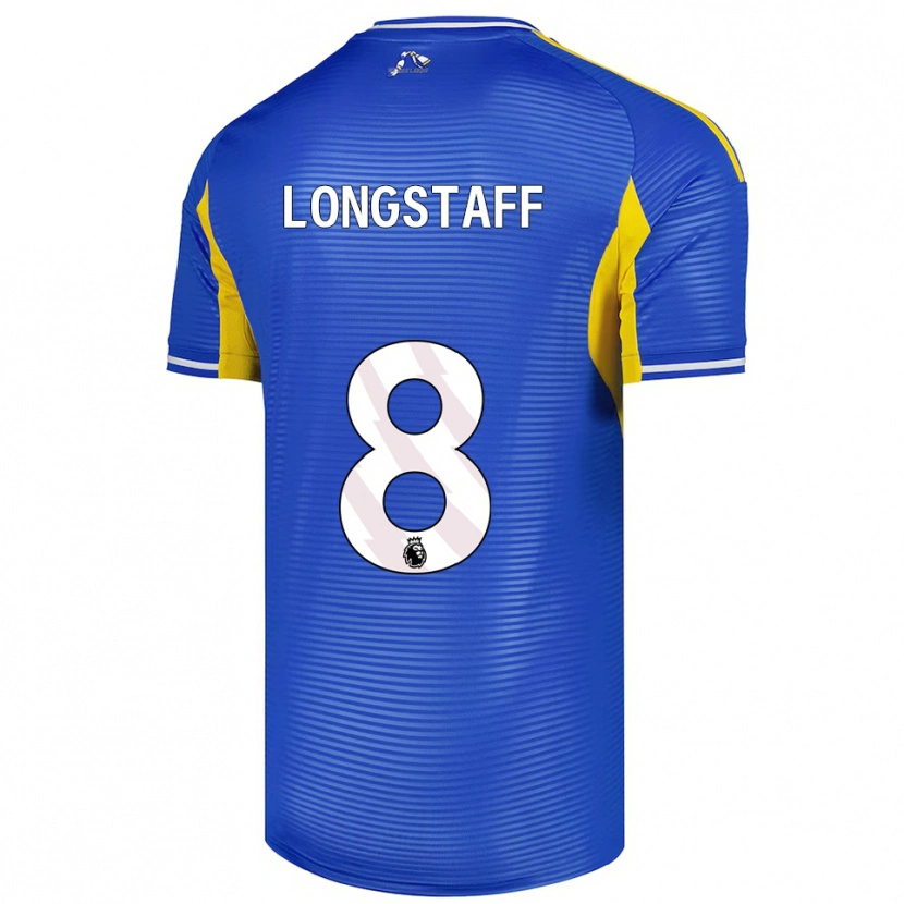 Danxen Uomo Maglia Sean Longstaff #8 Blu Giallo Kit Gara Away 2025/26 Maglietta