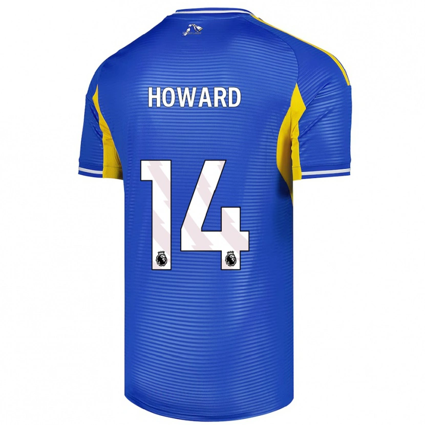 Danxen Uomo Maglia Jacob Howard #14 Blu Giallo Kit Gara Away 2025/26 Maglietta