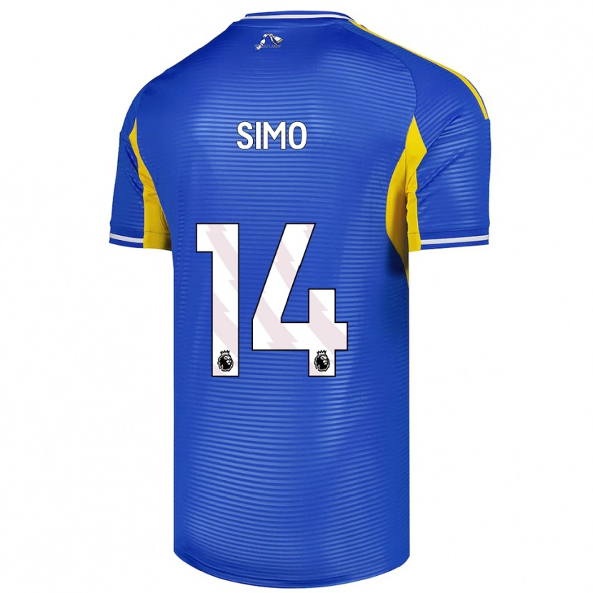 Danxen Uomo Maglia Elton Simo #14 Blu Giallo Kit Gara Away 2025/26 Maglietta