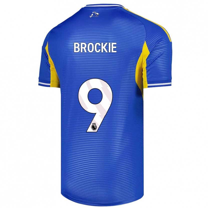 Danxen Uomo Maglia Devon Brockie #9 Blu Giallo Kit Gara Away 2025/26 Maglietta