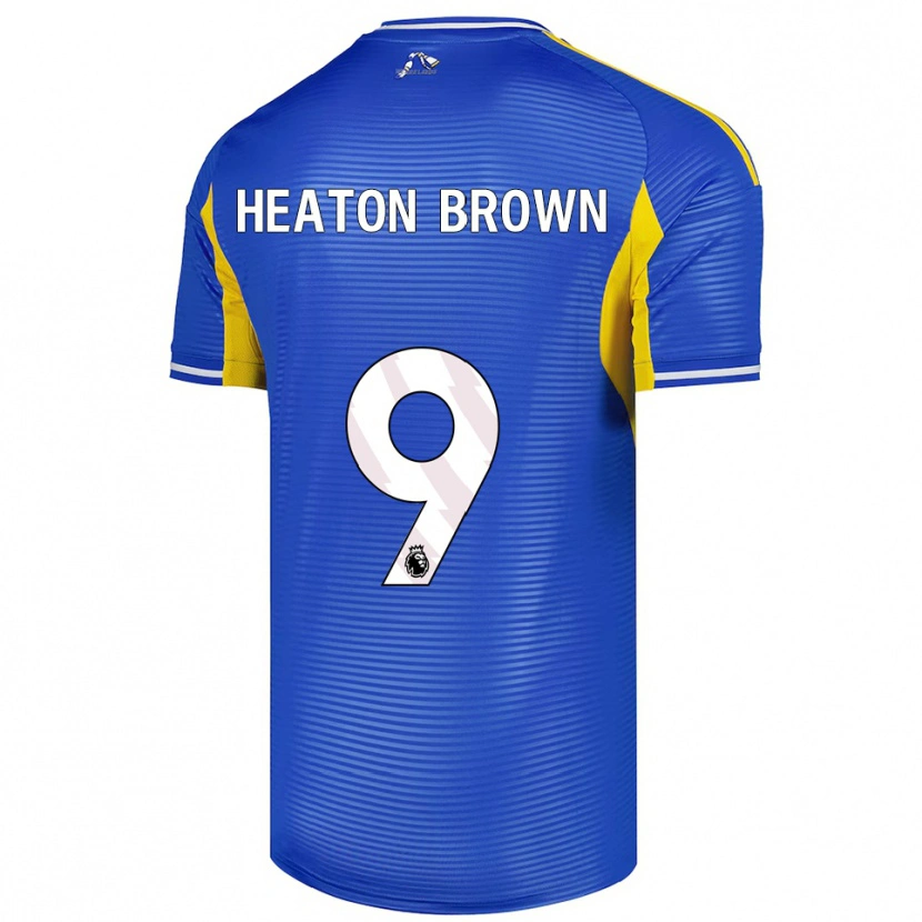Danxen Uomo Maglia Heaton Brown #9 Blu Giallo Kit Gara Away 2025/26 Maglietta