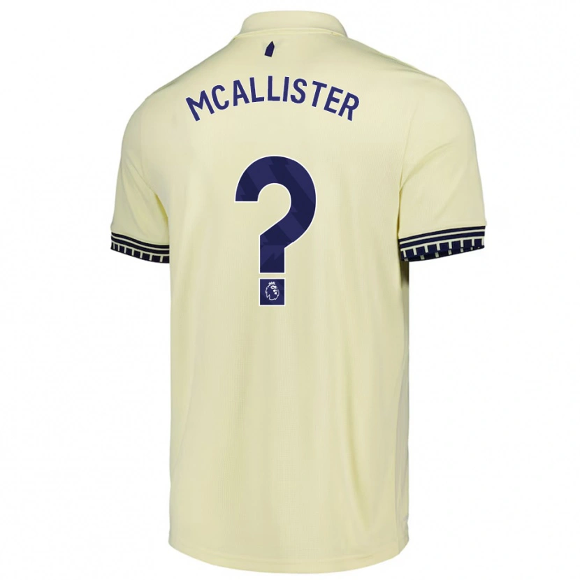 Danxen Uomo Maglia Sean Mcallister #0 Bianco Sporco Nero Kit Gara Away 2025/26 Maglietta