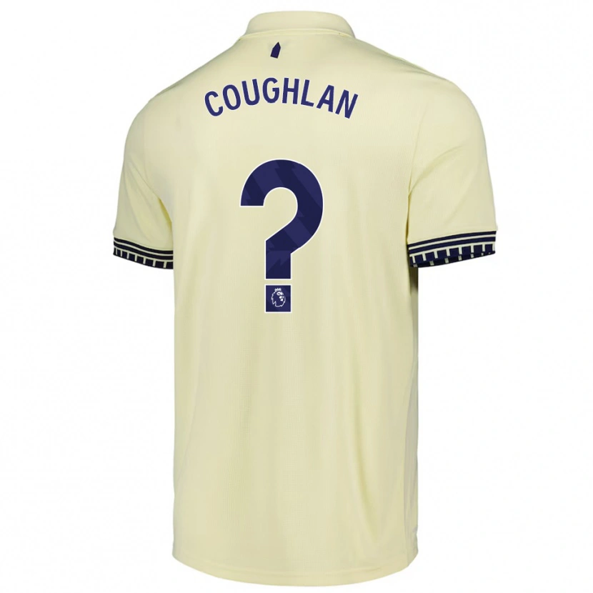 Danxen Uomo Maglia Sam Coughlan #0 Bianco Sporco Nero Kit Gara Away 2025/26 Maglietta