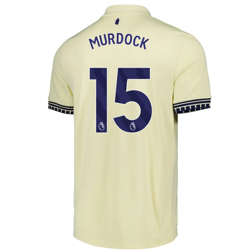 Danxen Uomo Maglia Freddie Murdock #15 Bianco Sporco Nero Kit Gara Away 2025/26 Maglietta