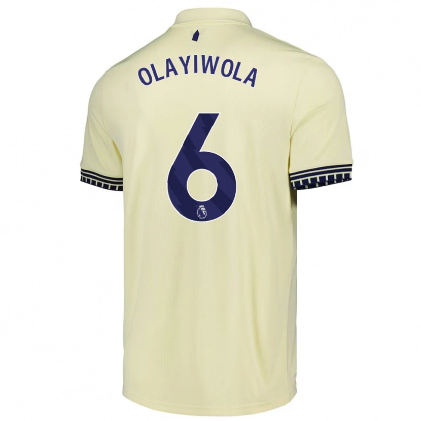 Danxen Uomo Maglia Malik Olayiwola #6 Bianco Sporco Nero Kit Gara Away 2025/26 Maglietta