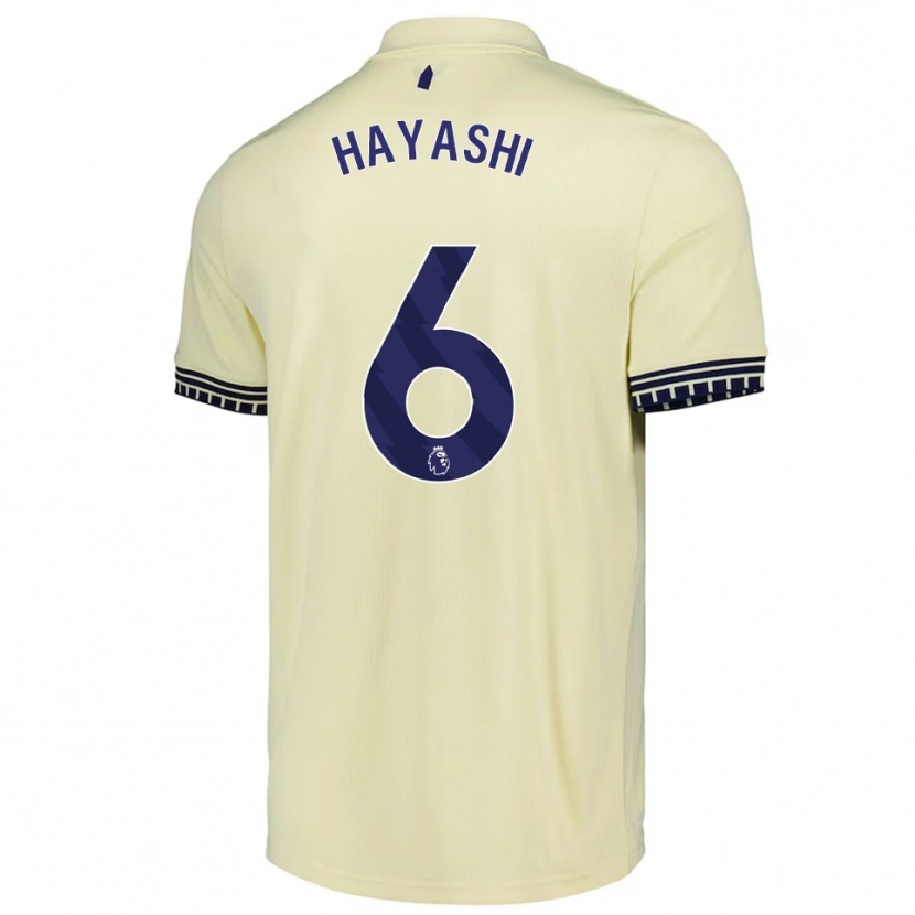Danxen Uomo Maglia Honoka Hayashi #6 Bianco Sporco Nero Kit Gara Away 2025/26 Maglietta
