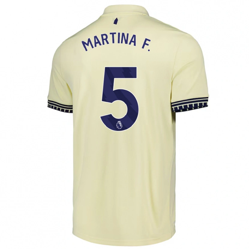 Danxen Uomo Maglia Martina Fernández #5 Bianco Sporco Nero Kit Gara Away 2025/26 Maglietta