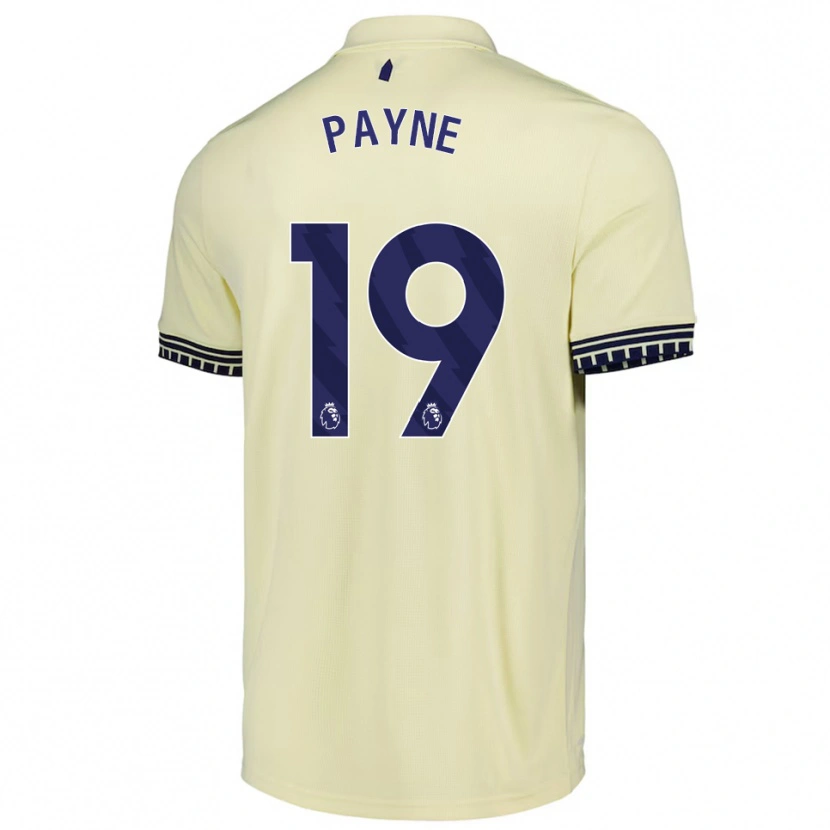 Danxen Uomo Maglia Heather Payne #19 Bianco Sporco Nero Kit Gara Away 2025/26 Maglietta
