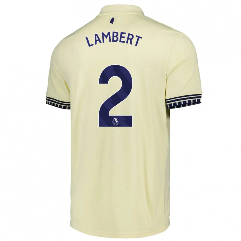 Danxen Uomo Maglia Rocco Lambert #2 Bianco Sporco Nero Kit Gara Away 2025/26 Maglietta