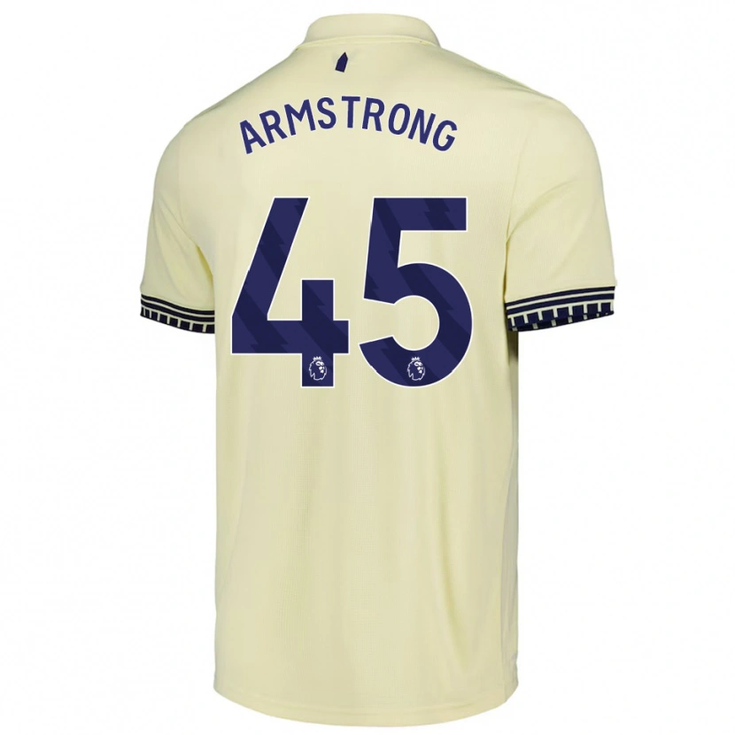 Danxen Uomo Maglia Harrison Armstrong #45 Bianco Sporco Nero Kit Gara Away 2025/26 Maglietta