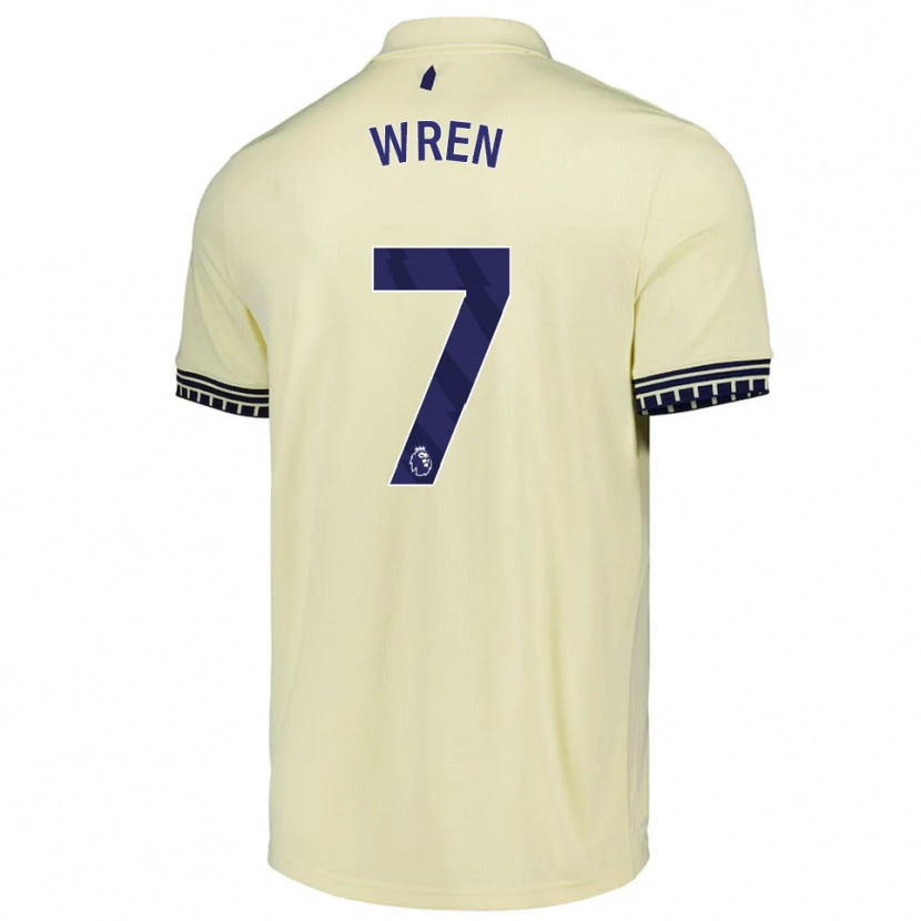 Danxen Uomo Maglia Kean Wren #7 Bianco Sporco Nero Kit Gara Away 2025/26 Maglietta