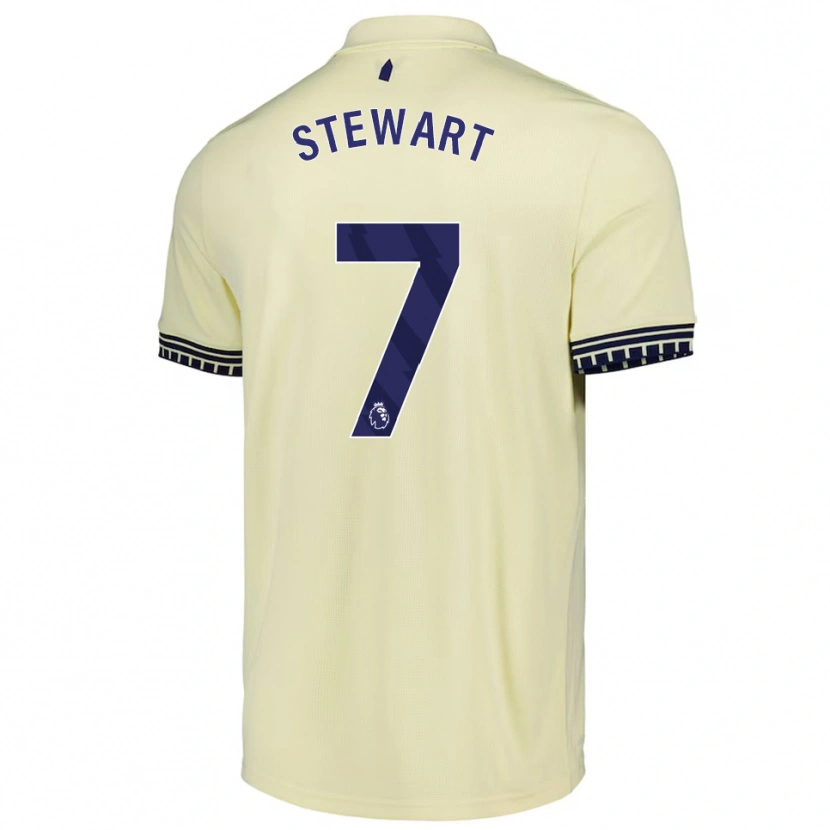Danxen Uomo Maglia Charlie Stewart #7 Bianco Sporco Nero Kit Gara Away 2025/26 Maglietta