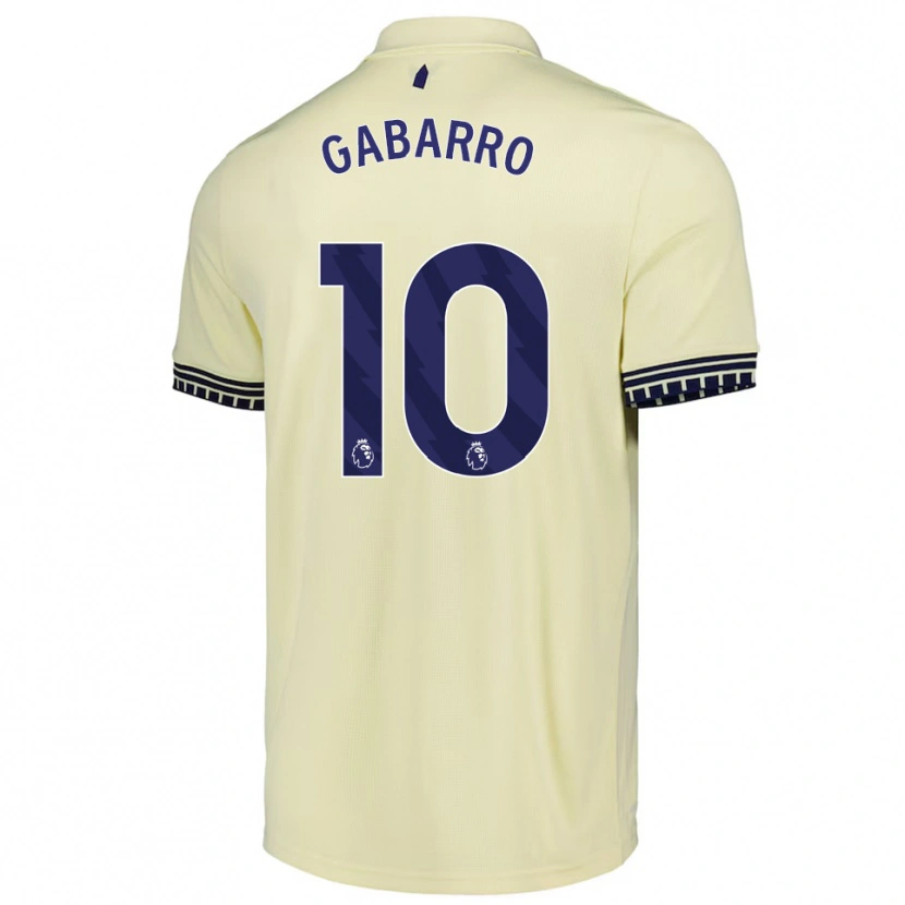 Danxen Uomo Maglia Inma Gabarro #10 Bianco Sporco Nero Kit Gara Away 2025/26 Maglietta