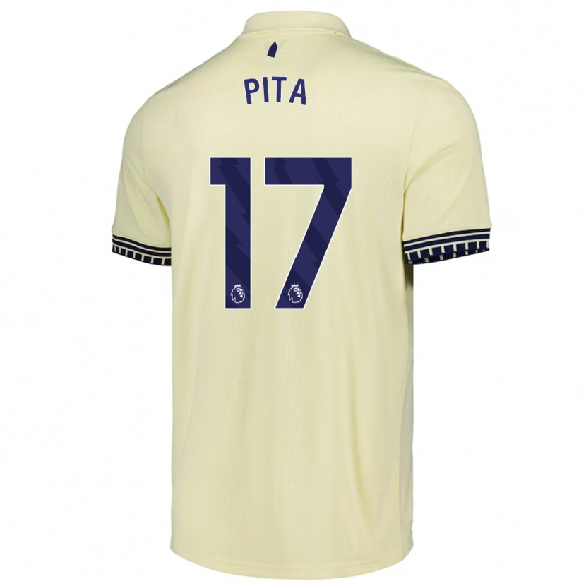 Danxen Uomo Maglia Shea Pita #17 Bianco Sporco Nero Kit Gara Away 2025/26 Maglietta