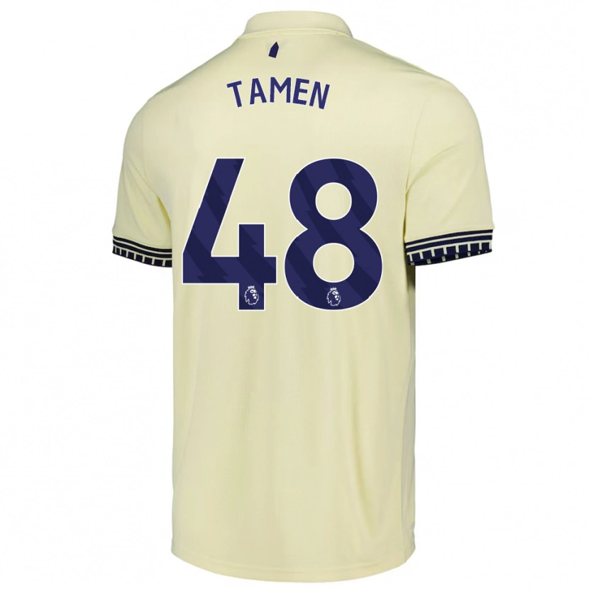 Danxen Uomo Maglia William Tamen #48 Bianco Sporco Nero Kit Gara Away 2025/26 Maglietta