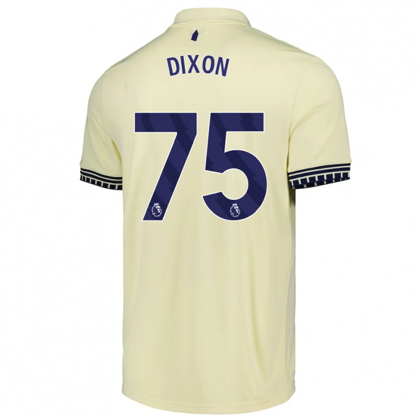 Danxen Uomo Maglia Roman Dixon #75 Bianco Sporco Nero Kit Gara Away 2025/26 Maglietta