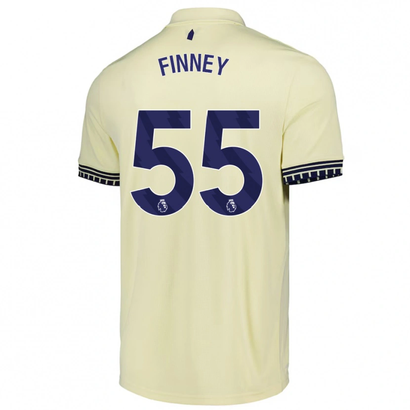Danxen Uomo Maglia George Finney #55 Bianco Sporco Nero Kit Gara Away 2025/26 Maglietta