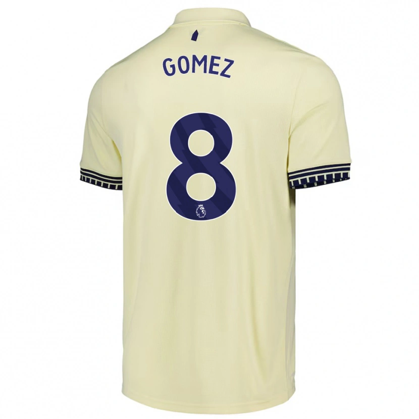 Danxen Uomo Maglia Francis Gomez #8 Bianco Sporco Nero Kit Gara Away 2025/26 Maglietta