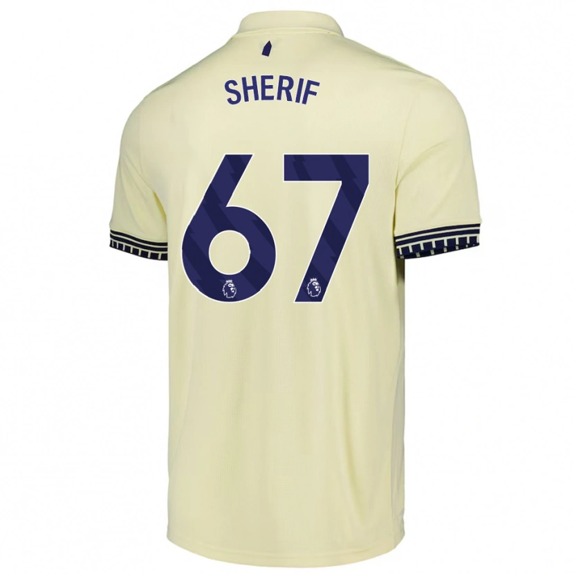 Danxen Uomo Maglia Martin Sherif #67 Bianco Sporco Nero Kit Gara Away 2025/26 Maglietta