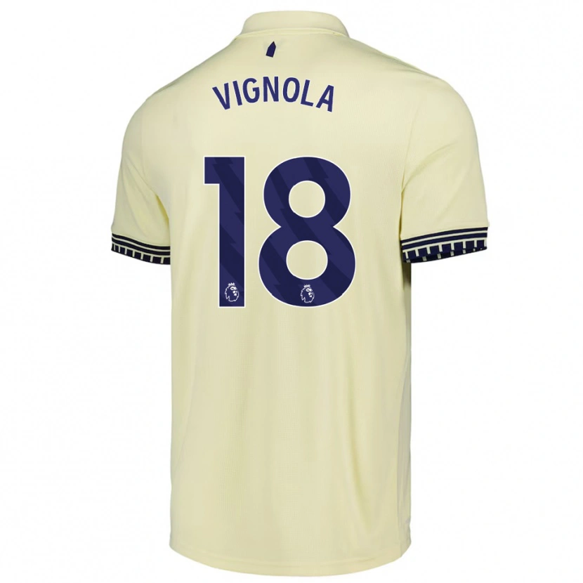 Danxen Uomo Maglia Ornella Vignola #18 Bianco Sporco Nero Kit Gara Away 2025/26 Maglietta