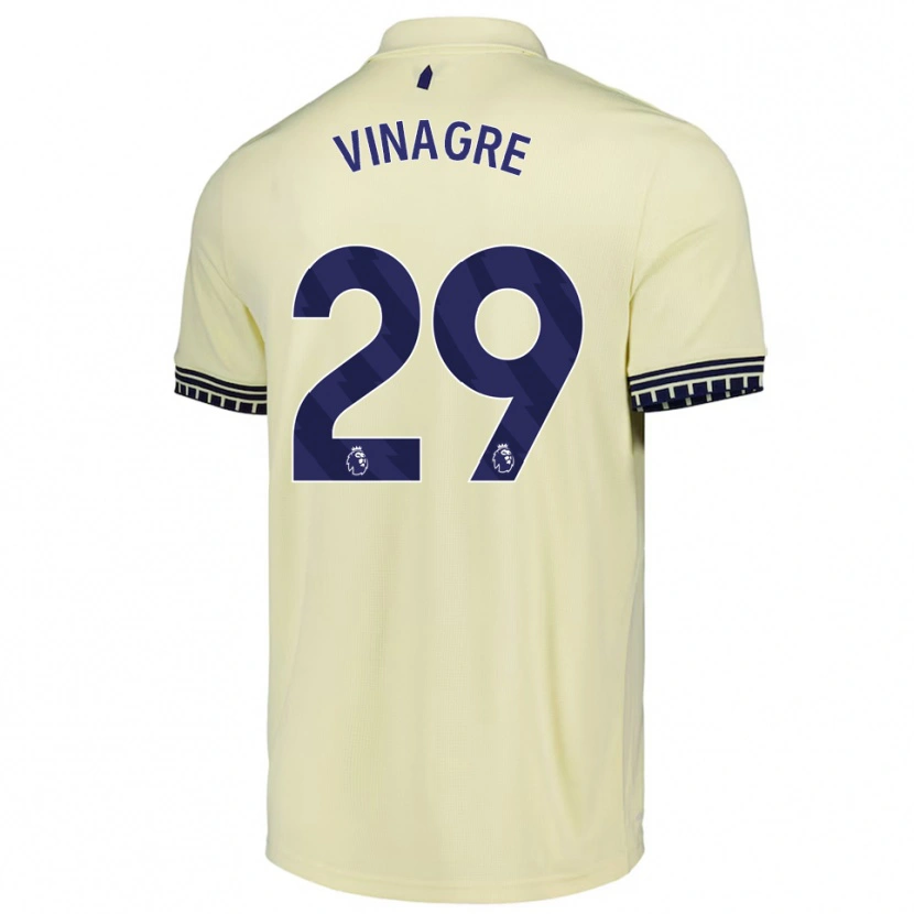 Danxen Uomo Maglia Ruben Vinagre #29 Bianco Sporco Nero Kit Gara Away 2025/26 Maglietta
