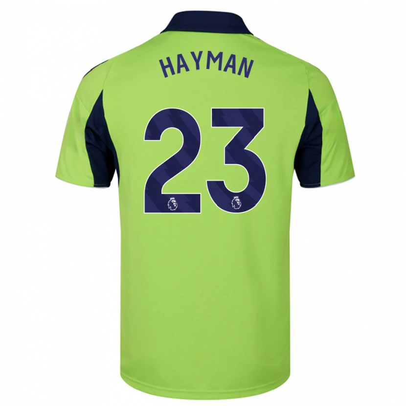 Danxen Uomo Maglia Alex Hayman #23 Verde Navy Bianco Kit Gara Away 2025/26 Maglietta