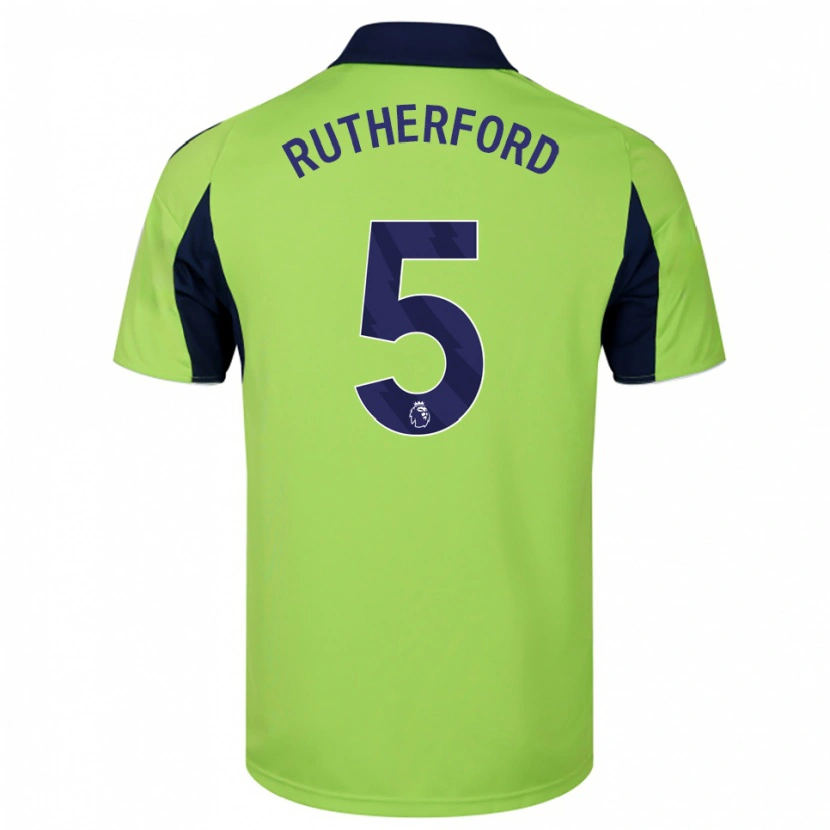 Danxen Uomo Maglia Leeta Rutherford #5 Verde Navy Bianco Kit Gara Away 2025/26 Maglietta