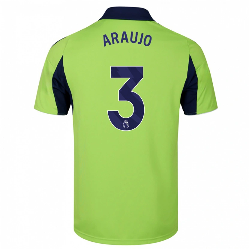 Danxen Uomo Maglia Harvey Araujo #3 Verde Navy Bianco Kit Gara Away 2025/26 Maglietta