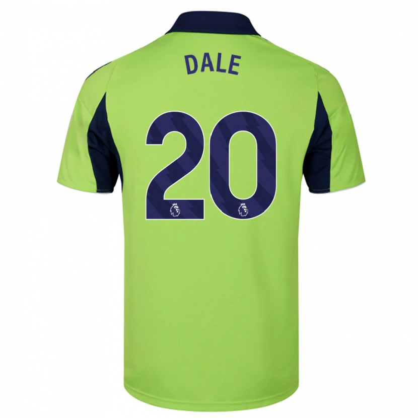 Danxen Uomo Maglia Olivia Dale #20 Verde Navy Bianco Kit Gara Away 2025/26 Maglietta