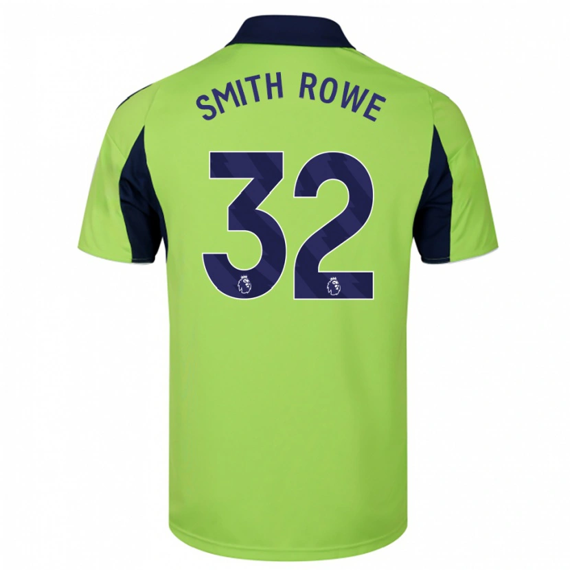 Danxen Uomo Maglia Emile Smith Rowe #32 Verde Navy Bianco Kit Gara Away 2025/26 Maglietta