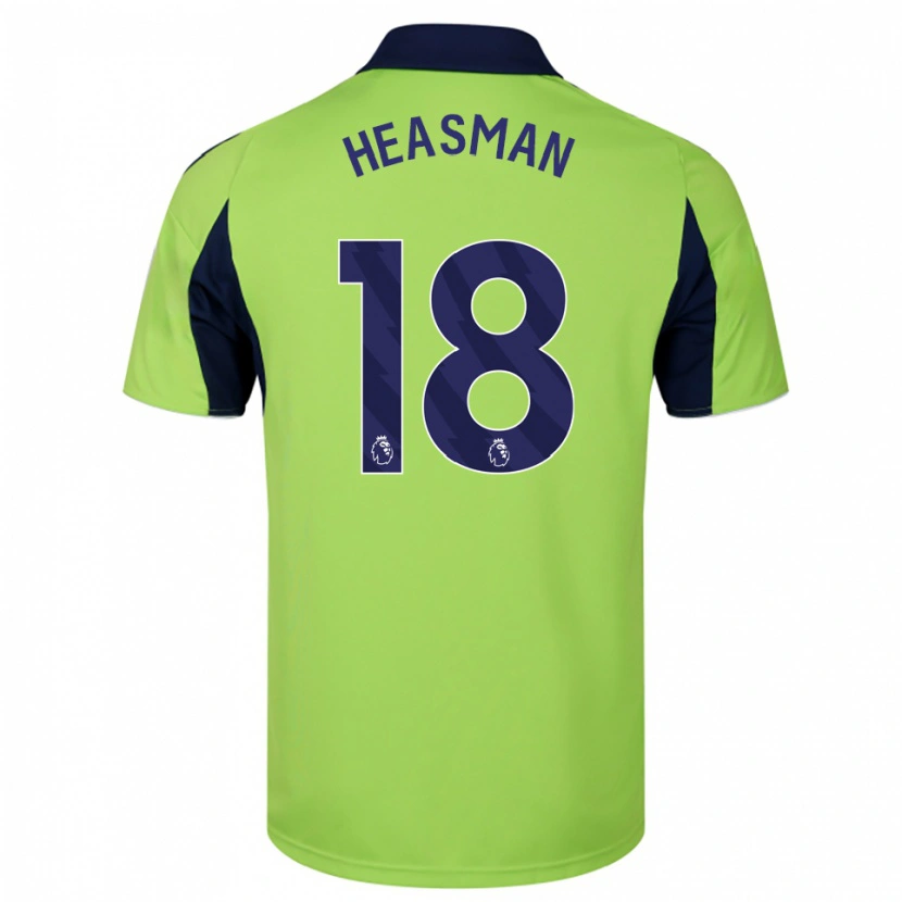 Danxen Uomo Maglia Georgia Heasman #18 Verde Navy Bianco Kit Gara Away 2025/26 Maglietta