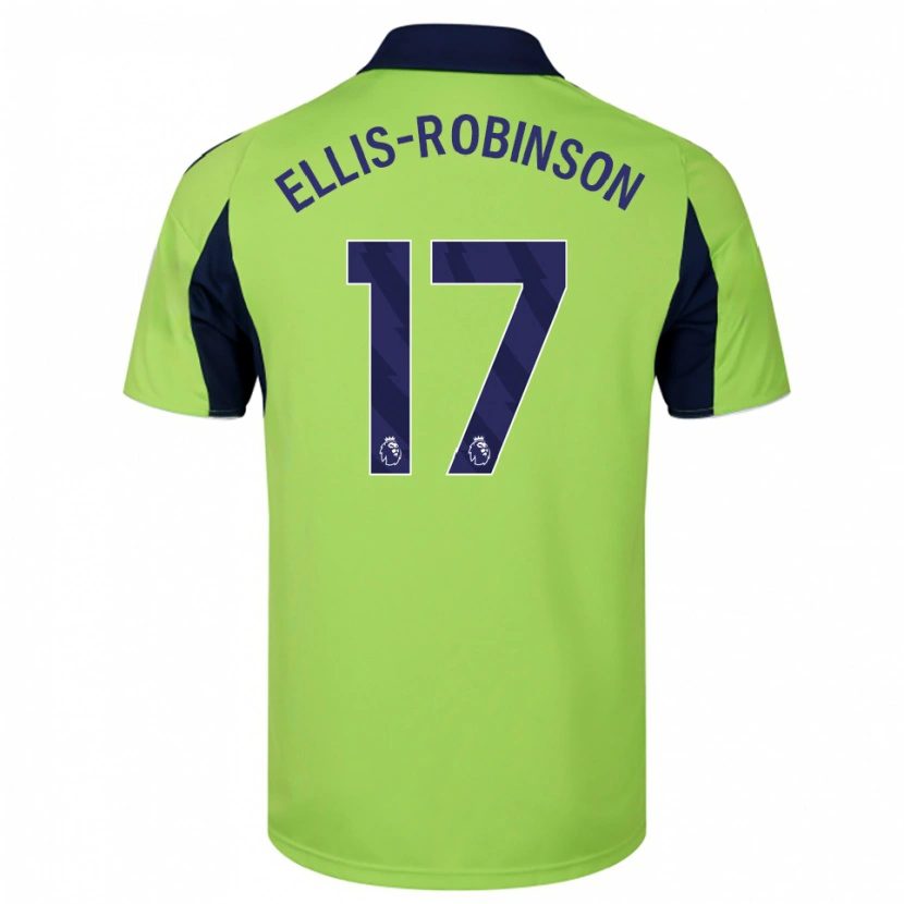 Danxen Uomo Maglia Eddie Ellis-Robinson #17 Verde Navy Bianco Kit Gara Away 2025/26 Maglietta